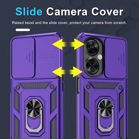 Case Built in Slide Camera Lens Cover+Screen Protector - Picture 3 of 9